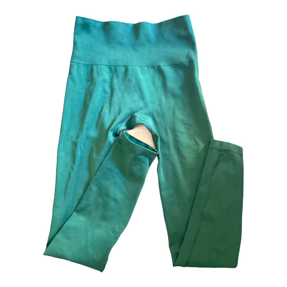 TNA Aritzia Green Full Length Leggings Tights S